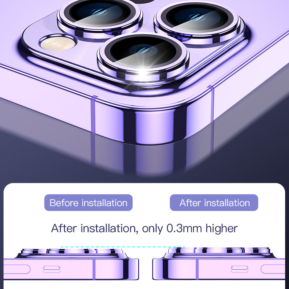 TOTU For iPhone 14 Pro 14 Pro Max Aluminum Alloy Frame Tempered Glass Camera Protector Camera Lens Film TOTU For iPhone 14 Pro 14 Pro Max Aluminum Alloy Frame Tempered Glass Camera Protector Camera Lens Film